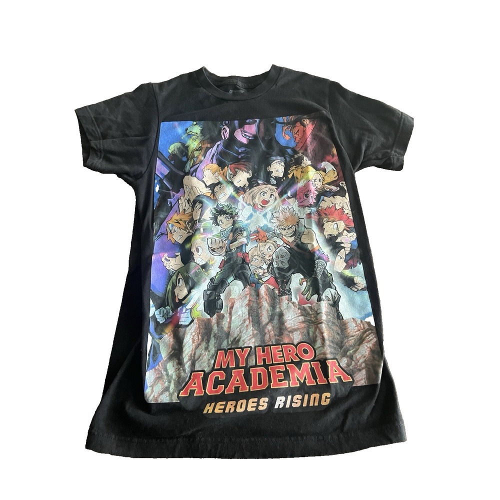 My Hero Academia Shirt Mens XSmall XS Black Short Sleeve Anime Heroes Rising Men